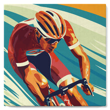 Cargar imagen en el visor de la galería, Mini Pintura por Números 20x20cm con bastidor - Póster Deportivo de Ciclismo