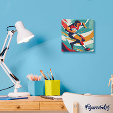 Cargar imagen en el visor de la galería, Mini Pintura por Números 20x20cm con bastidor - Póster Deportivo de Rugby