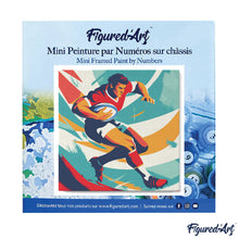 Cargar imagen en el visor de la galería, Mini Pintura por Números 20x20cm con bastidor - Póster Deportivo de Rugby