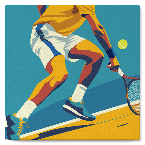 Mini Pintar por Números 20x20cm con bastidor - Póster Deportivo de Tenis