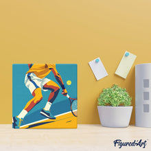 Cargar imagen en el visor de la galería, Mini Pintura por Números 20x20cm con bastidor - Póster Deportivo de Tenis
