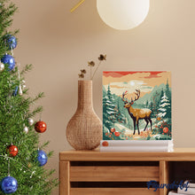 Cargar imagen en el visor de la galería, Mini Pintura por Números 20x20cm con bastidor - Majestuoso ciervo invernal