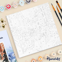 Cargar imagen en el visor de la galería, Mini Pintura por Números 20x20cm con bastidor - Compras invernales