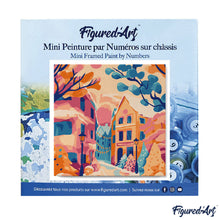 Cargar imagen en el visor de la galería, Mini Pintura por Números 20x20cm con bastidor - Encantadora ciudad nevada