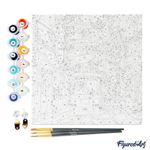 Cargar imagen en el visor de la galería, Mini Pintura por Números 20x20cm con bastidor - Autobús Urbano de Tokio