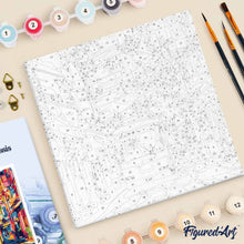 Cargar imagen en el visor de la galería, Mini Pintura por Números 20x20cm con bastidor - Autobús Urbano de Tokio