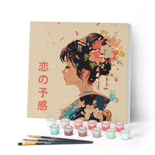 Cargar imagen en el visor de la galería, Mini Pintar por Números 20x20cm con bastidor - Aroma Japonés del Amor