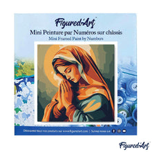 Cargar imagen en el visor de la galería, Mini Pintura por Números 20x20cm con bastidor - Virgen María rezando