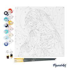 Cargar imagen en el visor de la galería, Mini Pintura por Números 20x20cm con bastidor - Virgen María rezando