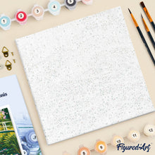 Cargar imagen en el visor de la galería, Mini Pintura por Números 20x20cm con bastidor - Nenúfares y puente japonés - Monet