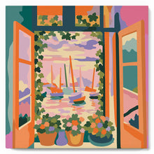 Cargar imagen en el visor de la galería, Mini Pintura por Números 20x20cm con bastidor - La ventana abierta - Matisse