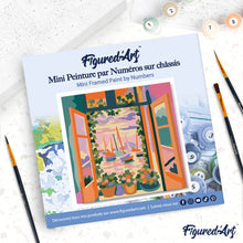 Cargar imagen en el visor de la galería, Mini Pintura por Números 20x20cm con bastidor - La ventana abierta - Matisse