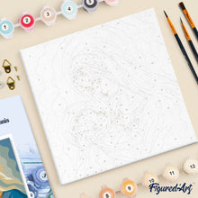 Cargar imagen en el visor de la galería, Mini Pintura por Números 20x20cm con bastidor - Abrazo de María
