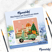 Cargar imagen en el visor de la galería, Mini Pintura por Números 20x20cm con bastidor - Navidad en Florencia
