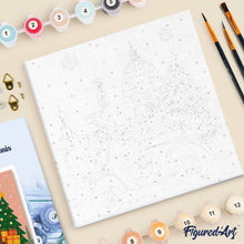 Cargar imagen en el visor de la galería, Mini Pintura por Números 20x20cm con bastidor - Navidad en Florencia