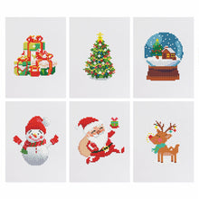 Cargar imagen en el visor de la galería, Mini Diamond Painting 15x20cm (6 piezas) - Navidad Festiva