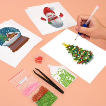 Cargar imagen en el visor de la galería, Mini Diamond Painting 15x20cm (6 piezas) - Navidad Festiva