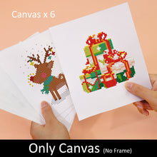 Cargar imagen en el visor de la galería, Mini Diamond Painting 15x20cm (6 piezas) - Navidad Festiva