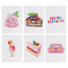 Cargar imagen en el visor de la galería, Mini Diamond Painting 15x20cm (6 piezas) - Delicias de Cumpleaños