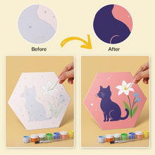 Cargar imagen en el visor de la galería, Mini Serie Pintar por Números - Hexágonos (6 piezas) - Set de animales para bebé