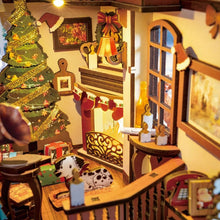 Cargar imagen en el visor de la galería, Book Nook Escena Navideña en Casa