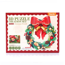 Cargar imagen en el visor de la galería, Puzzle 3D - Corona de Navidad