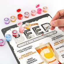 Cargar imagen en el visor de la galería, Pintar por Números Póster Metálico - Cerveza alrededor del Mundo