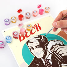 Cargar imagen en el visor de la galería, Pintar por Números Póster Metálico - Chico de Cerveza Fresca