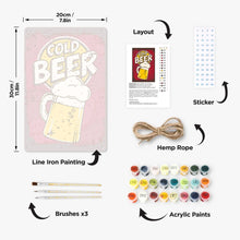 Cargar imagen en el visor de la galería, Pintar por Números Póster Metálico - Jarra de Cerveza Fría