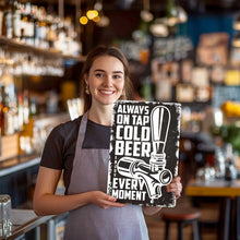 Cargar imagen en el visor de la galería, Pintar por Números Póster Metálico - Cerveza Fría en Blanco y Negro