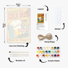 Cargar imagen en el visor de la galería, Pintar por Números Póster Metálico - Cerveza Fría para la Cena