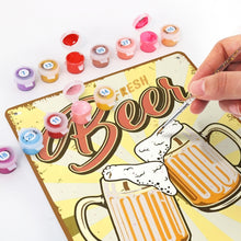 Cargar imagen en el visor de la galería, Pintar por Números Póster Metálico - Cerveza Fresca Dos Jarras