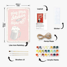 Cargar imagen en el visor de la galería, Pintar por Números Póster Metálico - Dale a tu cerebro la noche libre