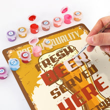 Cargar imagen en el visor de la galería, Pintar por Números Póster Metálico - Cerveza Fresca Servida Aquí