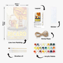 Cargar imagen en el visor de la galería, Pintar por Números Póster Metálico - Ricard Aperitivo de Anís Gris