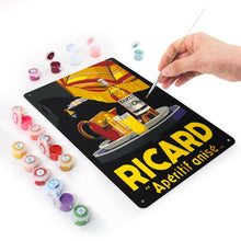 Cargar imagen en el visor de la galería, Pintar por Números Póster Metálico - Ricard Aperitivo Negro