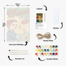 Cargar imagen en el visor de la galería, Pintar por Números Póster Metálico - Poder Femenino
