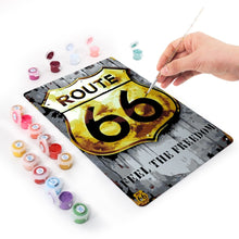Cargar imagen en el visor de la galería, Pintar por Números Póster Metálico - Ruta 66