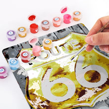 Cargar imagen en el visor de la galería, Pintar por Números Póster Metálico - Ruta 66