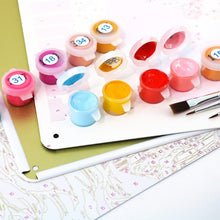 Cargar imagen en el visor de la galería, Pintar por Números Póster Metálico - El Bromista Jardín Nocturno