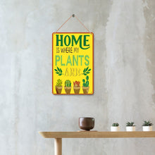 Cargar imagen en el visor de la galería, Pintar por Números Póster Metálico - El Hogar Está Donde Están Mis Plantas