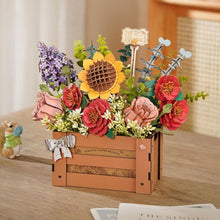 Cargar imagen en el visor de la galería, Puzzle 3D Caja de Flores de Madera