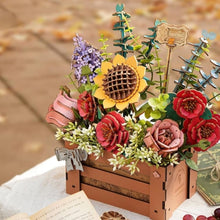 Cargar imagen en el visor de la galería, Puzzle 3D Caja de Flores de Madera