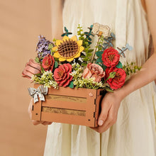 Cargar imagen en el visor de la galería, Puzzle 3D Caja de Flores de Madera