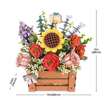 Cargar imagen en el visor de la galería, Puzzle 3D Caja de Flores de Madera