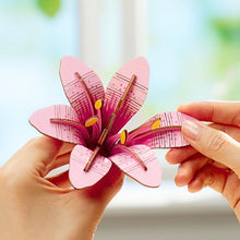 Cargar imagen en el visor de la galería, Puzzle 3D Cesta de Flores de Madera