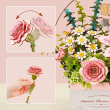 Cargar imagen en el visor de la galería, Puzzle 3D Cesta de Flores de Madera