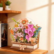 Cargar imagen en el visor de la galería, Puzzle 3D - Libro floreciente de madera