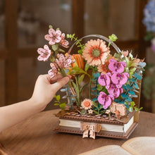 Cargar imagen en el visor de la galería, Puzzle 3D - Libro floreciente de madera