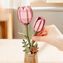 Cargar imagen en el visor de la galería, Puzzle 3D Tulipán Rosa